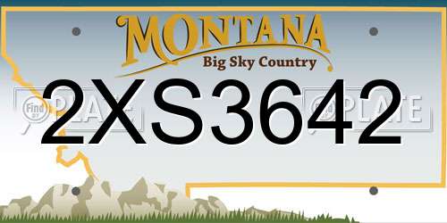 2XS3642 Montana License Plate