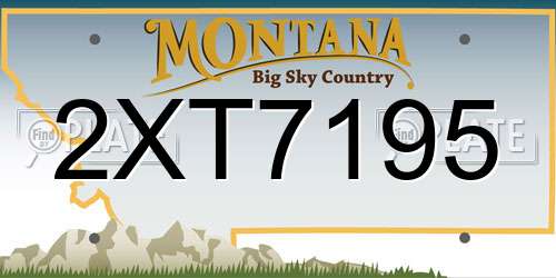 2XT7195 Montana License Plate