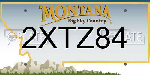 2XTZ84 Montana License Plate