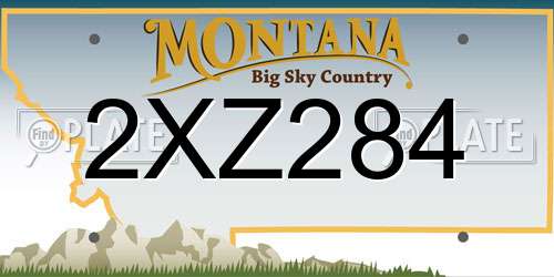2XZ284 Montana License Plate