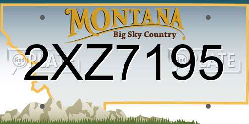 2XZ7195 Montana License Plate