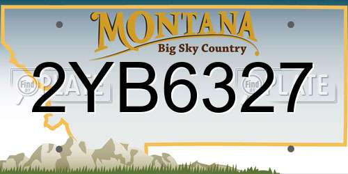 2YB6327 Montana License Plate