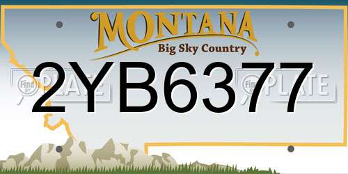2YB6377 Montana License Plate