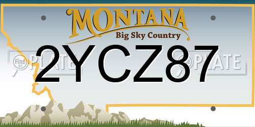 2YCZ87 Montana License Plate