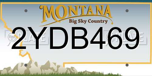 2YDB469 Montana License Plate