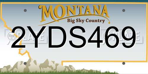 2YDS469 Montana License Plate