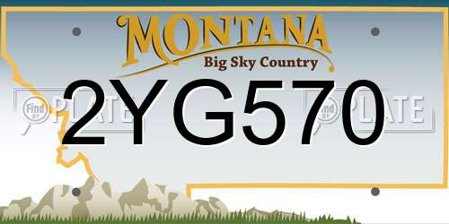 2YG570 Montana License Plate