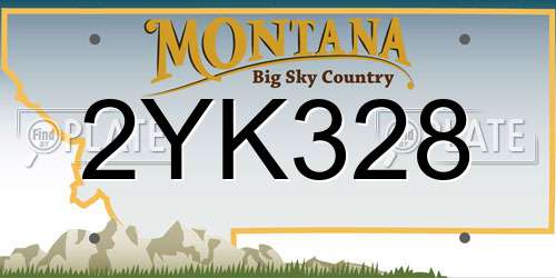 2YK328 Montana License Plate