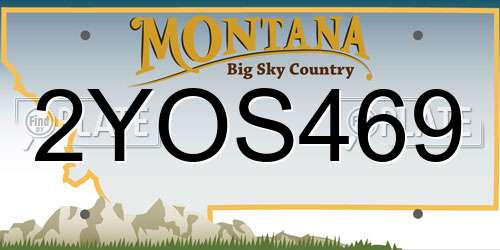 2YOS469 Montana License Plate