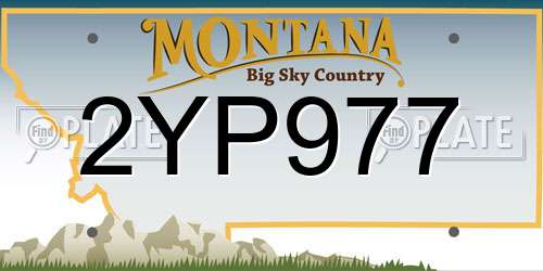 2YP977 Montana License Plate
