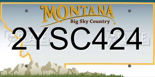 2YSC424 Montana License Plate