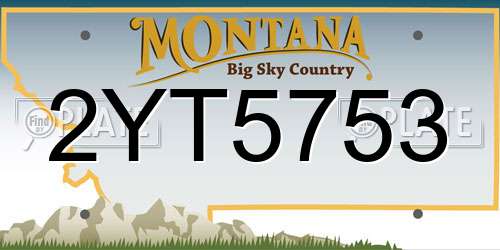 2YT5753 Montana License Plate