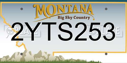 2YTS253 Montana License Plate