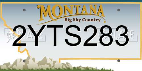 2YTS283 Montana License Plate