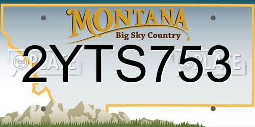 2YTS753 Montana License Plate