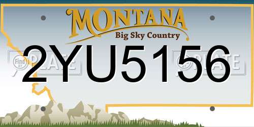 2YU5156 Montana License Plate