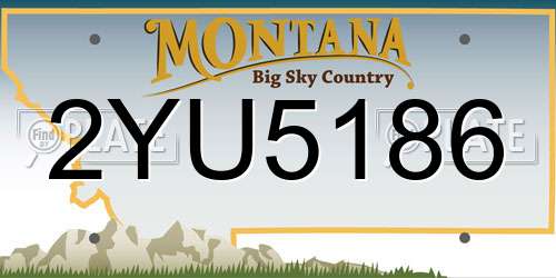 2YU5186 Montana License Plate
