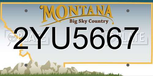 2YU5667 Montana License Plate