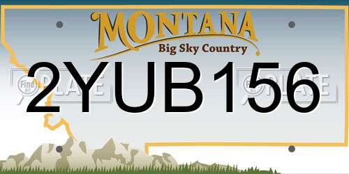 2YUB156 Montana License Plate