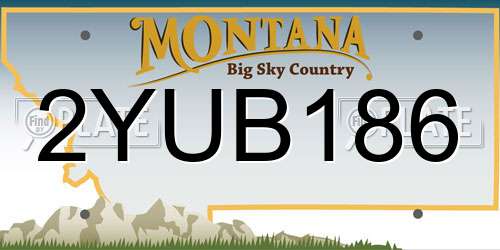 2YUB186 Montana License Plate