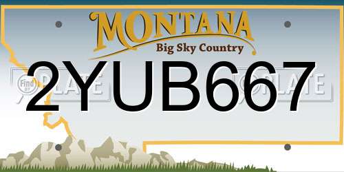 2YUB667 Montana License Plate