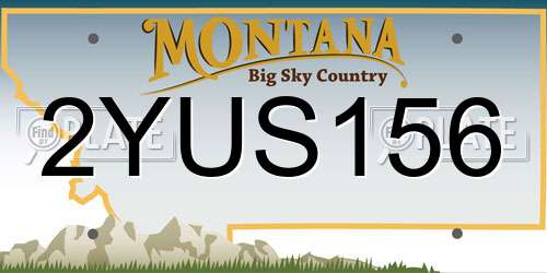 2YUS156 Montana License Plate