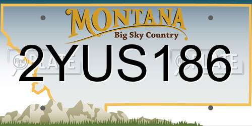 2YUS186 Montana License Plate