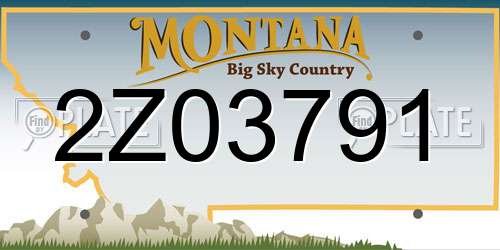 2Z03791 Montana License Plate