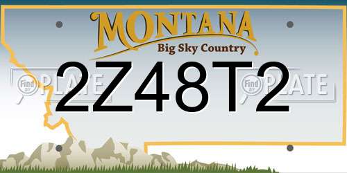 2Z48T2 Montana License Plate