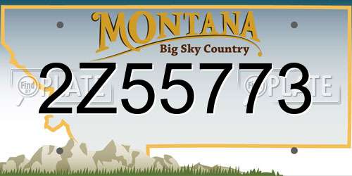 2Z55773 Montana License Plate