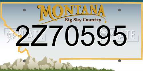 2Z70595 Montana License Plate