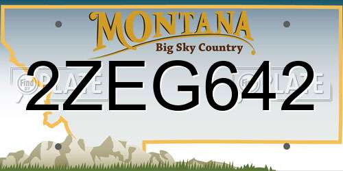 2ZEG642 Montana License Plate