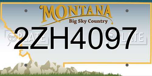 2ZH4097 Montana License Plate