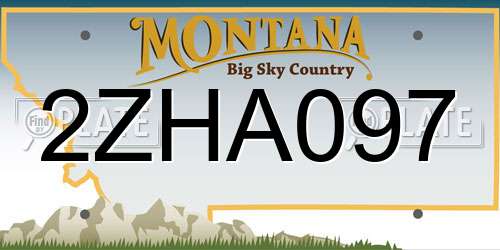 2ZHA097 Montana License Plate