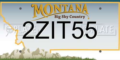 2ZIT55 Montana License Plate