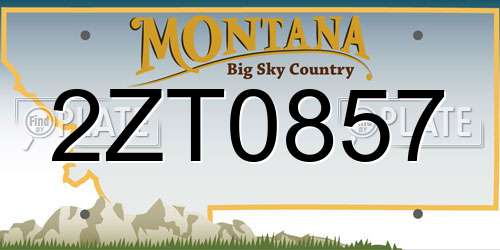 2ZT0857 Montana License Plate