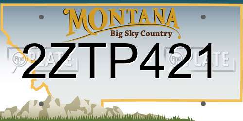 2ZTP421 Montana License Plate