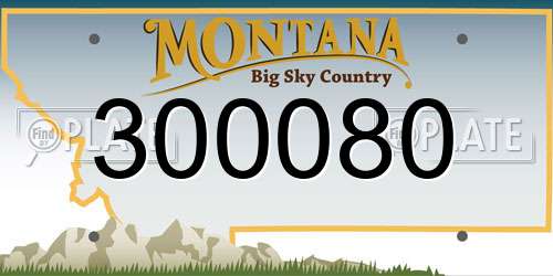 300080 Montana License Plate