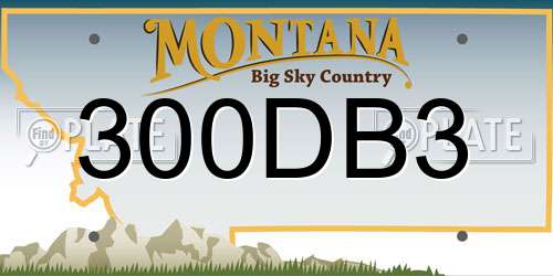 300DB3 Montana License Plate
