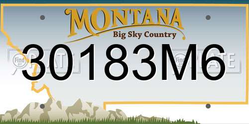 30183M6 Montana License Plate