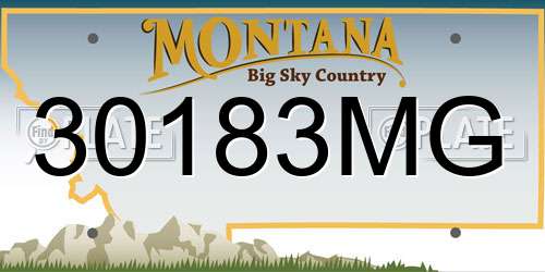 30183MG Montana License Plate