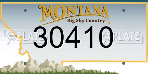 30410 Montana License Plate