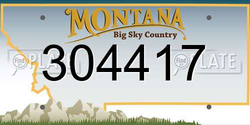 304417 Montana License Plate