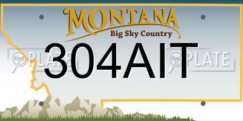 304AIT Montana License Plate
