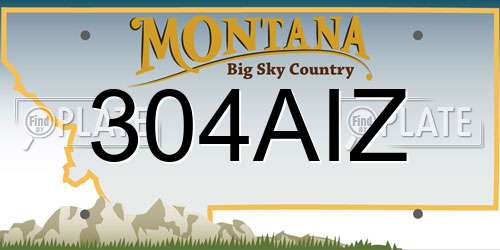 304AIZ Montana License Plate