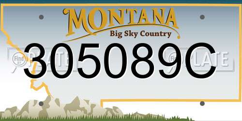 305089C Montana License Plate