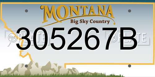 305267B Montana License Plate