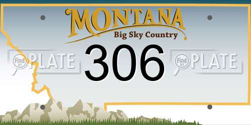 306 Montana License Plate