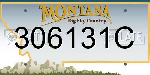 306131C Montana License Plate