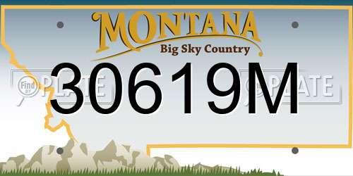 30619M Montana License Plate